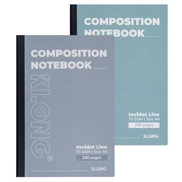 Sổ kẻ ngang may dán gáy Composition Notebook InviDot Line A4 200tr 70/92 MS: 214