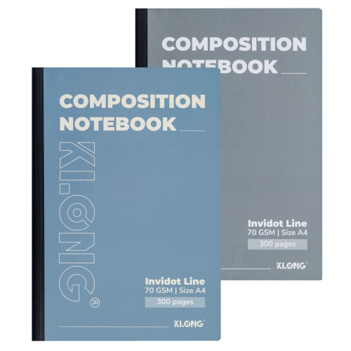 Sổ kẻ ngang may dán gáy Composition Notebook InviDot Line A4 300tr 70/92 MS: 215