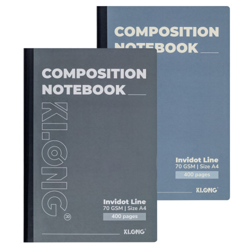 Sổ kẻ ngang may dán gáy Composition Notebook InviDot Line A4 400tr 70/92 MS: 216