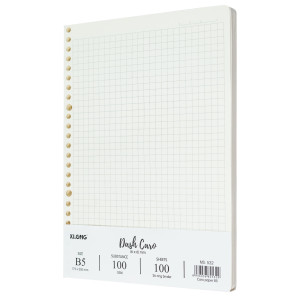 Ruột sổ kẹp còng Dash Caro B5 100 tờ 100/76; MS: 532