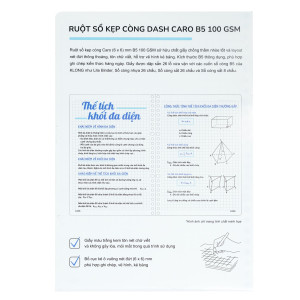 Ruột sổ kẹp còng Dash Caro B5 100 tờ 100/76; MS: 532