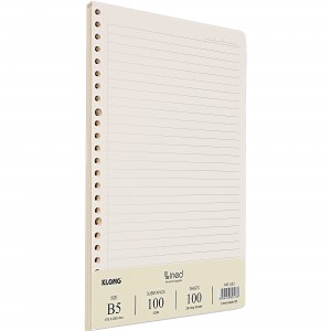 Ruột sổ kẹp còng kẻ ngang B5 100 tờ 100/76; MS: 533