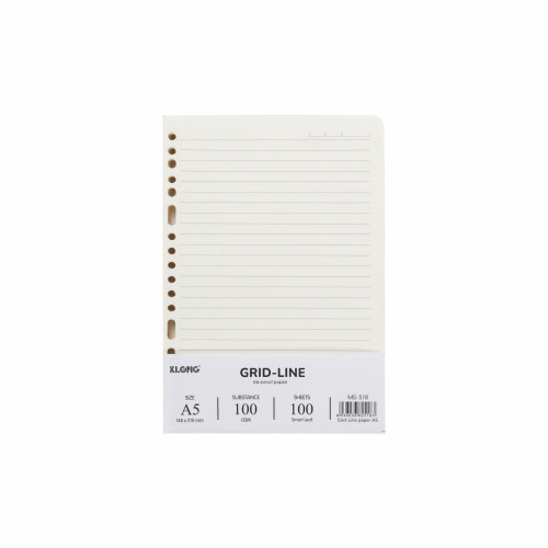 Ruột sổ còng kẻ ngang Grid-Line Smart Leaf A5 100 tờ 100/76; MS: 518