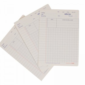 Giấy kiểm tra cấp I 4 ô ly 15 tờ kép/tập 120/76; MS: 017