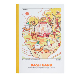 Vở Dash Caro (6 x 6) mm may dán gáy Tili Seasonal Playground B5 80 trang 100/76; MS 209