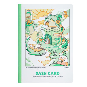 Vở Dash Caro (6 x 6) mm may dán gáy Tili Seasonal Playground B5 80 trang 100/76; MS 209