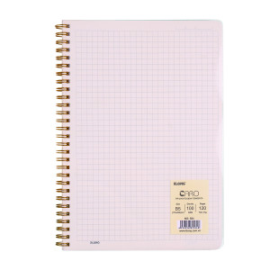 Sổ Caro (6 x 6) mm lò xo kép bìa nhựa 2 mặt B5 120 trang 100/76; MS: 584