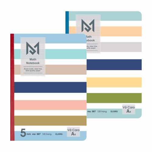 Vở Caro may dán gáy A4 120 trang 70/76; MS: 987