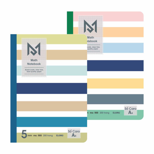 Vở Caro may dán gáy A4 200 trang 70/76; MS: 988