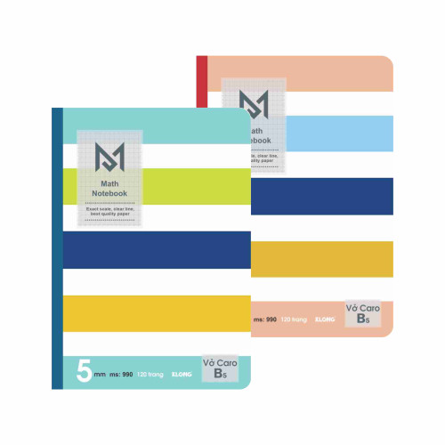 Vở Caro may dán gáy B5 120 trang 70/76; MS: 990