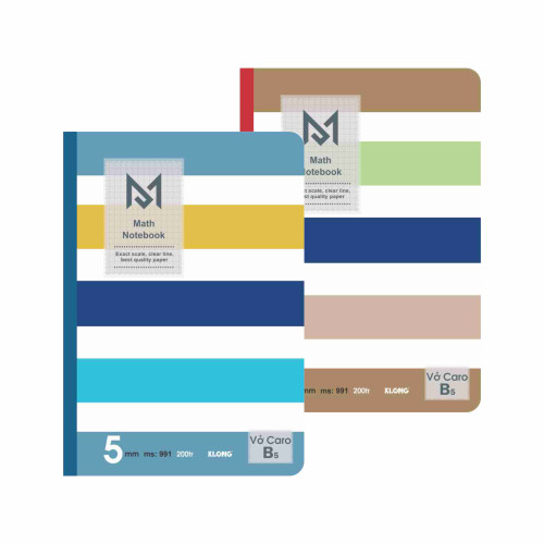 Vở Caro may dán gáy B5 200 trang 70/76; MS: 991