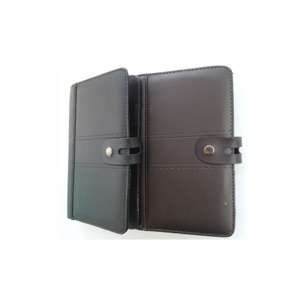 Sổ kẻ ngang bìa giả da kẹp còng, khuy bấm nhà báo 240 trang 70/84; MS: 356