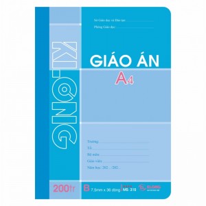 Sổ giáo án kẻ ngang A4 200 trang 58/92; MS 315