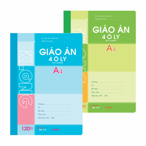 Sổ giáo án 4 ô ly  A4 120 trang 70/92; MS: 312T4