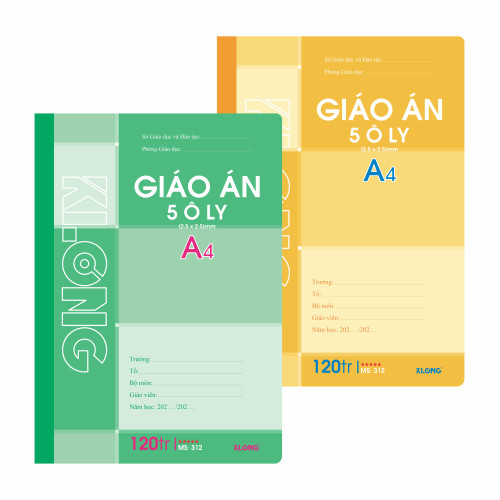 Sổ giáo án 5 ô ly  A4 120 trang 70/92; MS: 312T5