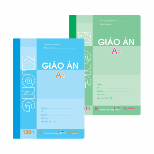 Sổ giáo án kẻ ngang A4 120 trang 58/92; MS 313