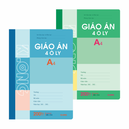 Sổ giáo án 4 ô ly A4 200 trang 70/92; MS: 314T4