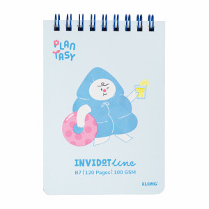 Sổ kẻ ngang lò xo kép ngang InviDot Line Plantasy B7 120tr 100/76; MS: 933