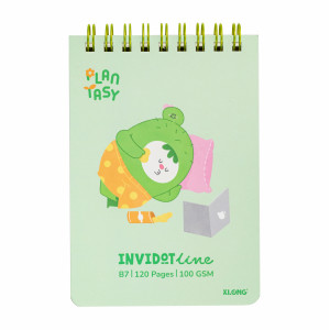 Sổ kẻ ngang lò xo kép ngang InviDot Line Plantasy B7 120tr 100/76; MS: 933