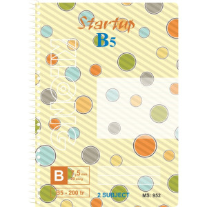 Sổ  kẻ ngang lò xo đơn B5 200 trang 70/76; MS: 952