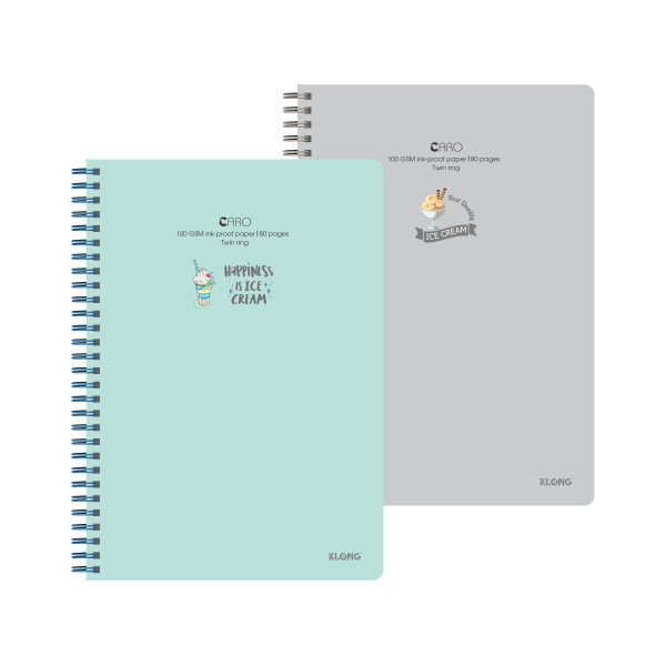 Sổ Caro lò xo kép bìa nhựa 2 mặt B5 80 trang 100/76; MS: 574