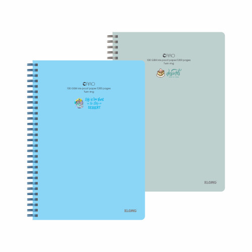 Sổ Caro lò xo kép bìa nhựa 2 mặt B5 200 trang 100/76; MS: 576