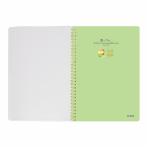 Sổ Dot Grid lò xo kép  bìa nhựa 2 mặt B5 80 trang 100/76; MS: 577