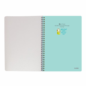 Sổ Dot Grid lò xo kép  bìa nhựa 2 mặt B5 80 trang 100/76; MS: 577