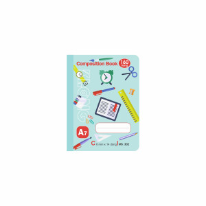 Sổ kẻ ngang may dán gáy Composition Book A7 160 trang 58/92; MS 302