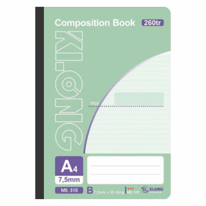 Sổ kẻ ngang may dán gáy Composition Book A4 260 trang 58/92; MS: 310