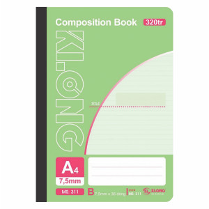 Sổ kẻ ngang may dán gáy Composition Book A4 320 trang 58/92; MS: 311