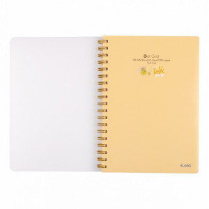 Sổ Dot Grid lò xo kép  bìa nhựa 2 mặt B5 200 trang 100/76; MS: 579