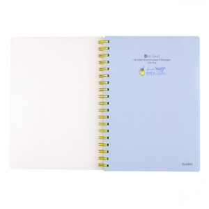 Sổ Dot Grid lò xo kép  bìa nhựa 2 mặt B5 200 trang 100/76; MS: 579