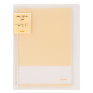 Sổ kẻ ngang nét đứt kẹp còng nhựa 26 chấu B5 50 tờ 100/76; MS: 529