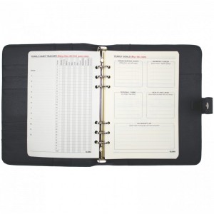 Sổ kế hoạch giả da kẹp còng Kelvin Planner A5 200 trang 70/76; MS: 662