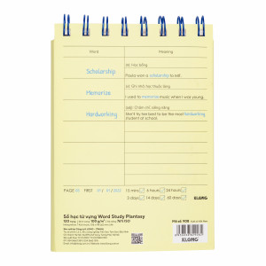 Sổ học từ vựng Word Study Plantasy A6 120 trang 100/76; MS: 908