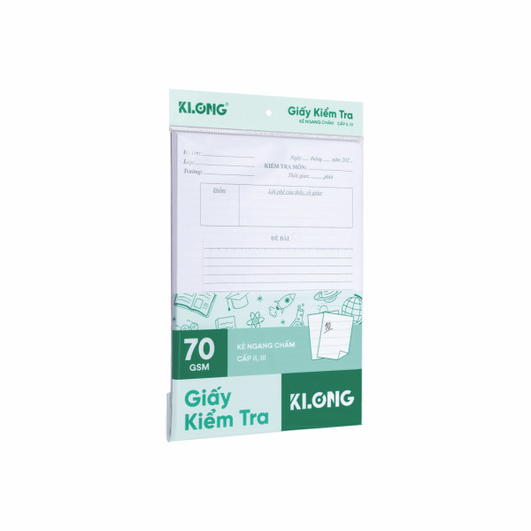 Giấy kiểm  tra cấp II, III B5 25 kép/tập 70/92; MS: 232