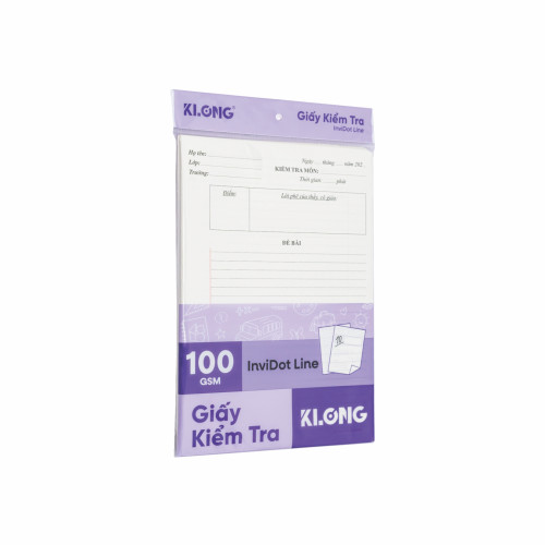 Giấy kiểm tra InviDot Line cấp II, III B5 20 tờ kép 100/76 MS: 280