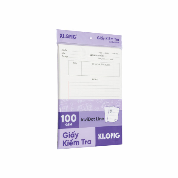 Giấy kiểm tra InviDot Line cấp II, III B5 20 tờ kép 100/76 MS: 280