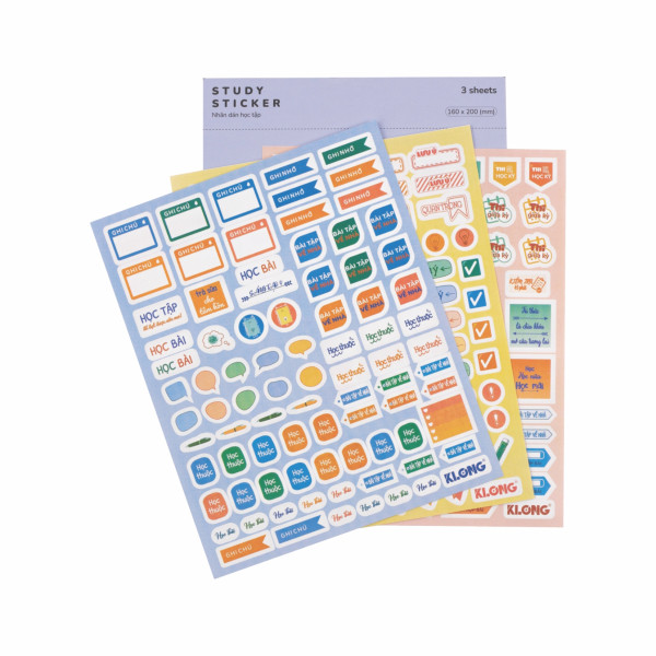 Bộ nhãn dán học tập Study Sticker; MS: 720