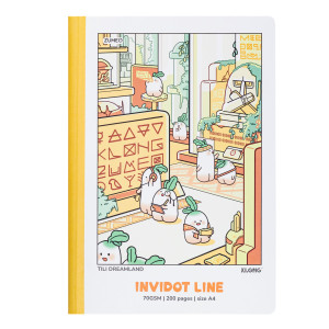 Sổ kẻ ngang may dán gáy InviDot Line Tili Dreamland A4 200tr 70/76; MS: 211