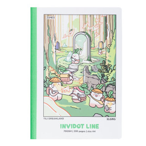 Sổ kẻ ngang may dán gáy InviDot Line Tili Dreamland A4 200tr 70/76; MS: 211