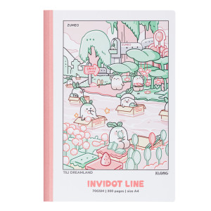 Sổ kẻ ngang may dán gáy InviDot Line Tili Dreamland A4 300tr 70/76; MS: 212