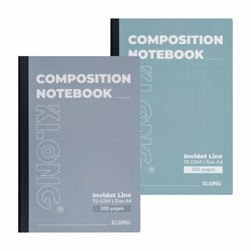 Sổ kẻ ngang may dán gáy Composition Notebook InviDot Line A4 200tr 70/92 MS: 214