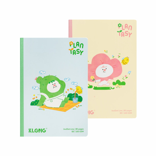 Vở kẻ ngang may dán gáy InviDot Line Plantasy B5 80 trang 100/76: MS: 217