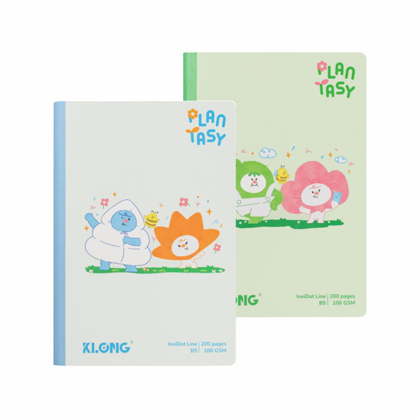 Vở kẻ ngang may dán gáy InviDot Line Plantasy B5 200 trang 100/76; MS: 219