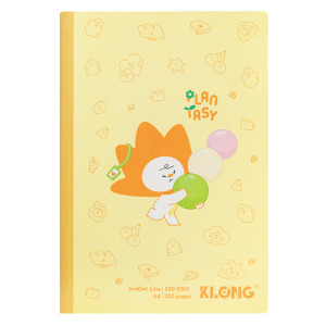 Sổ kẻ ngang may dán gáy InviDot Line Plantasy A4 200 trang 100/76; MS: 222