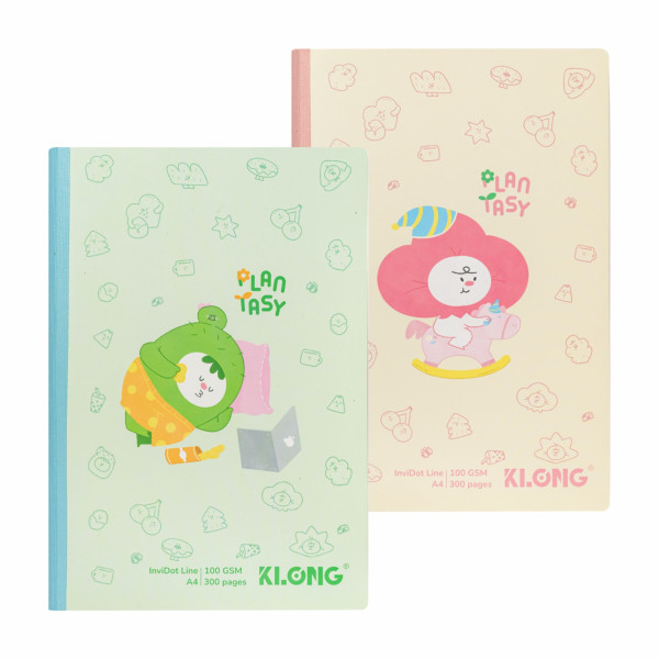 Sổ kẻ ngang may dán gáy InviDot Line Plantasy A4 300 trang 100/76; MS: 223