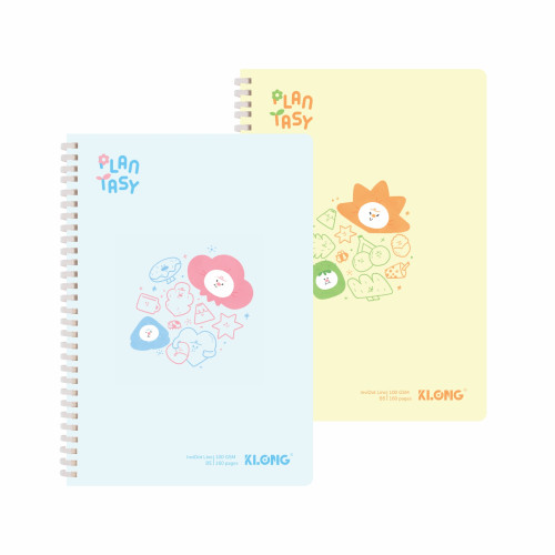 Sổ InviDot Line lò xo nhựa mềm Plantasy B5 160 trang 100/76 ; MS: 511