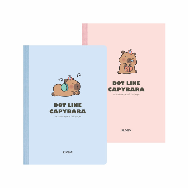 Vở kẻ ngang chấm may dán gáy Capybara B5 120 trang 100/76; MS: 829